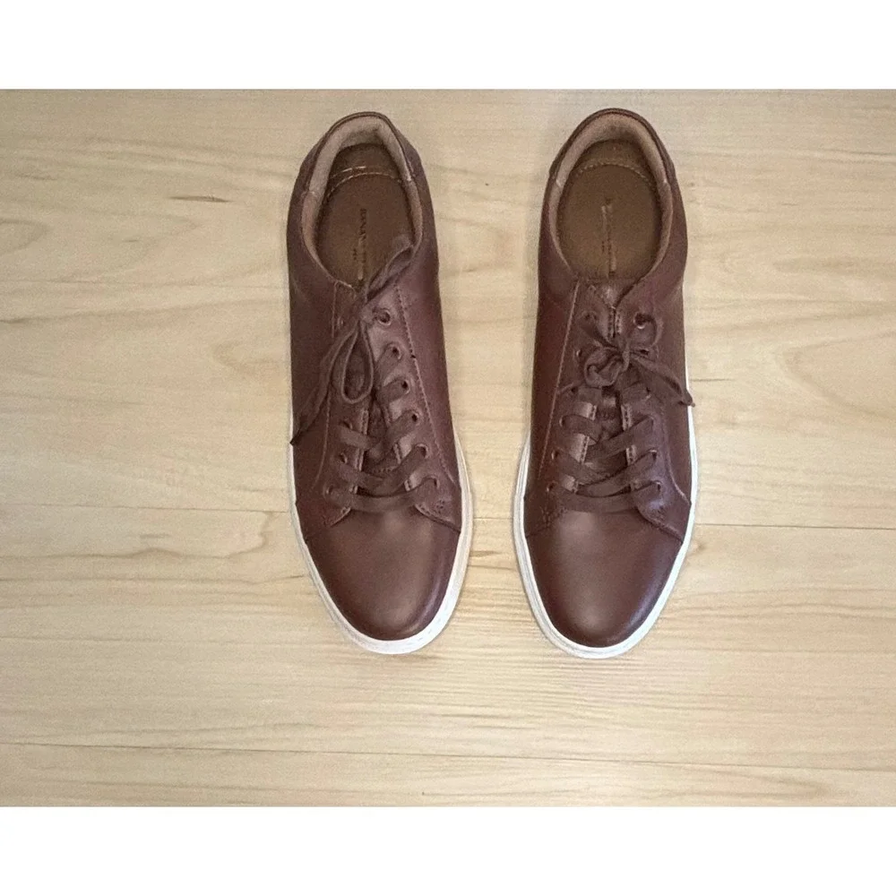 Banana Republic Mens Brown Cognac Low Top Sneakers Size‎ 12 662548 Lace Up Shoes